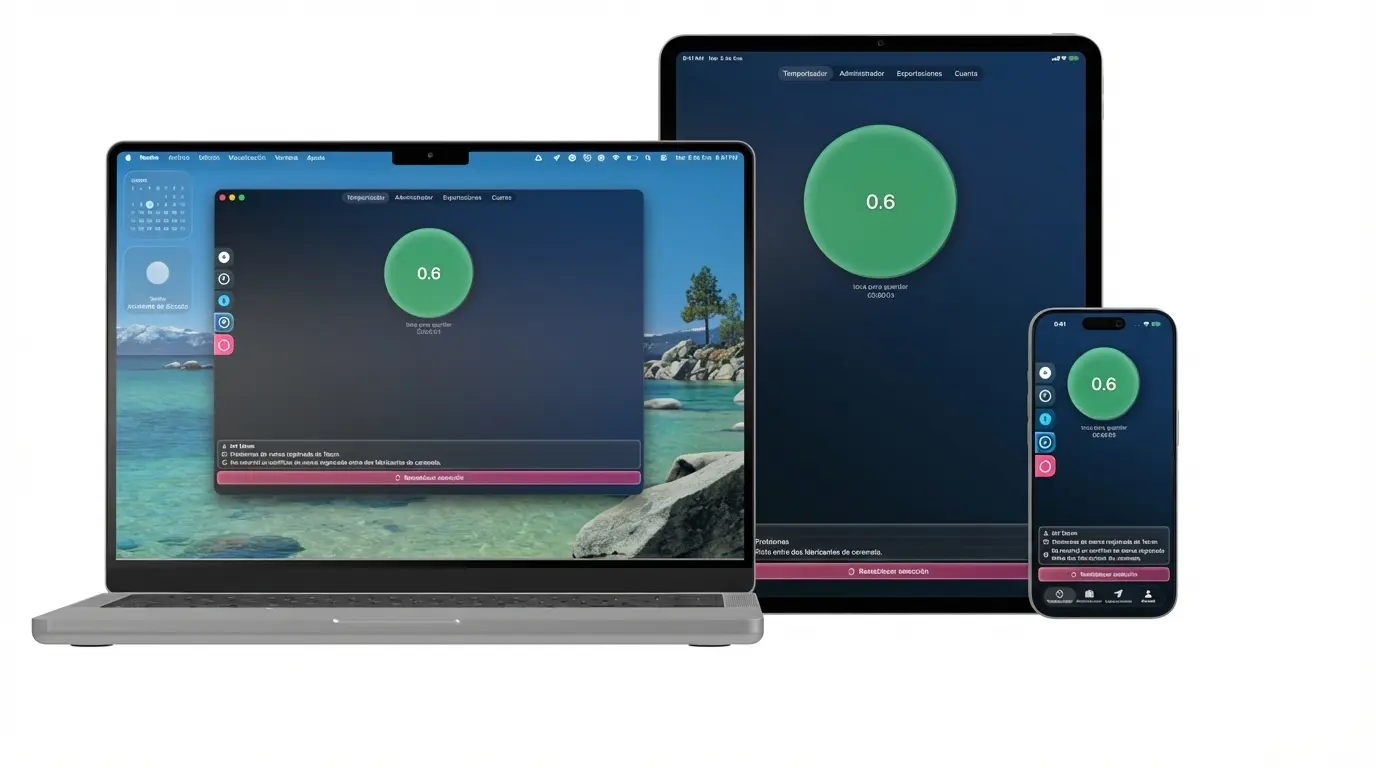 Tenths ejecutandose en Mac, iPad e iPhone